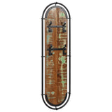 Wall-mounted Coat Racks with 4 Hooks 2 pcs Solid Wood Reclaimed 4013505