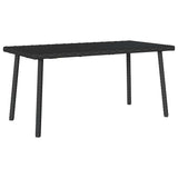 Garden Coffee Table Rectangular Black 80x40x37 cm Poly Rattan 4104055