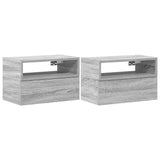 ZNTS Wall-mounted Bedside Cabinets 2 pcs Grey Sonoma 45x26x28.5 cm 858607