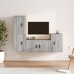 4 Piece TV Cabinet Set Grey Sonoma Engineered Wood 3188612