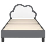 Children's Bed Frame with Headboard Light Grey 90 x 200 cm PU 42011187