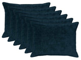 Cushion Cover 6 pcs HOUTEN Navy Blue 70 x 70 cm Faux Rabbit Fur 921528