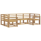 Outdoor Sofa Set 6 pcs White Solid Acacia Wood 3388123