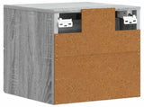 Wall-Mounted Bedside Cabinet Grey Sonoma 34.5 x 33 x 40 cm 899157
