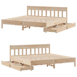 Bed Frame without Mattress 180x200 cm Super King Solid Wood Pine 3301857