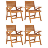 Garden Dining Set Brown Solid acacia wood Standard Durable 3156855