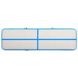 Inflatable Gymnastics Mat with Pump 600x100x15 cm PVC Blue 92668