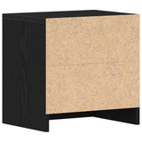 ZNTS Bedside Cabinet Black Oak 40x30x40 cm Engineered Wood 862004