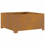 Fire Pit Brown 80 x 80 x 40 cm Weathering Steel 858965