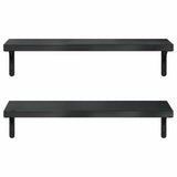 Wall Shelves 2 pcs 75x23.5 cm Black Stainless Steel 3214516