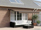 Electric Retractable Awning Taupe 100% Polyester and Aluminium 3425645