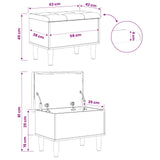 Storage Bench with Cushion Black Oak 62 x 42 x 46 cm 8017735