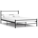 Bed Frame without Mattress Black Metal 120x200 cm 284690