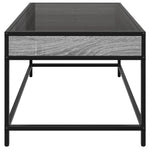 ZNTS Coffee Table with Infinity LED Grey Sonoma 70x50x41 cm 847685