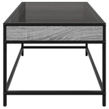 ZNTS Coffee Table with Infinity LED Grey Sonoma 70x50x41 cm 847685