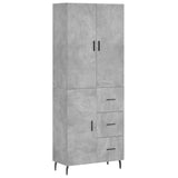 Highboard Concrete Grey 69.5x34x180 cm Engineered Wood 3195919