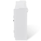 White MDF Wall Cabinet Display Shelf Book/DVD/Glass Storage 242435