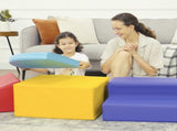 Soft Play 4-piece Climb and Crawl Foam Toddler Stairs and Ramp Colorful Children's Educational T3398P348562