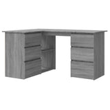 Corner Desk Grey Sonoma 145x100x76 cm Engineered Wood 815442