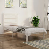 Bed Frame without Mattress White 90x190 cm Single Solid Wood 3104574