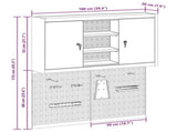 Tool Cabinet Set with Shelf 3 pcs Red Powder-Coated Steel 3321405