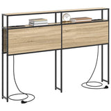 Storage Headboard with Shelf Sonoma oak 160 cm Engineered wood 859761