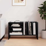 Record Cabinet Black Oak 78.5 x 35 x 45 cm Engineered Wood 891073