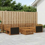 Outdoor Sofa Set 7 pcs Natural Solid Acacia Wood 3383072