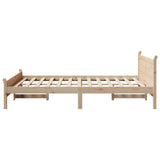 Bed Frame without Mattress 140x190 cm Solid Wood Pine 855603