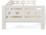 Daybed Cabin Bed Wooden 3FT Single Sofa Guest Bed Sofa Bed, Pull out Trundle Wooden Bed Heart-Shaped WF308949AAW