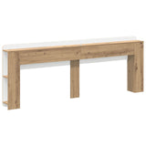 Headboard Cabinet with Storage Artisan Oak Engineered Wood 8001236