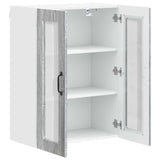 Wall Glass Cabinet PORTO Grey Sonoma 60 x 31 x 80 cm 885441