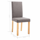 Dining Chairs 2 pcs Taupe Fabric 249232