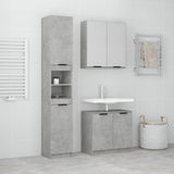ZNTS 3 Piece Bathroom Cabinet Set Concrete Grey Engineered Wood 3115879