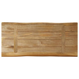 Table Top Live Edge 80x40x2.5 cm Solid Wood Rough Mango 370658