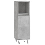 3 Piece Bathroom Furniture Set Concrete Grey Engineered Wood 3190303