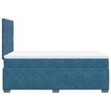 Box Spring Bed with Mattress Blue 120x200 cm Velvet 3290886