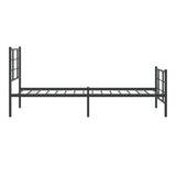 Metal Bed Frame without Mattress with Footboard Black 90x200cm 355572