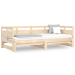 ZNTS Pull-out Day Bed without Mattress Solid Wood Pine 2x cm 820312