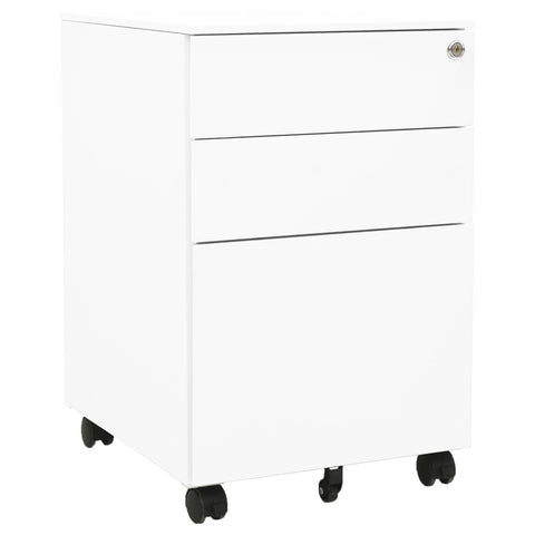 ZNTS Mobile File Cabinet White 39x45x60 cm Steel 335978