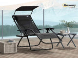 Zero Gravity Lounger Chair, Folding Reclining Patio Chair with Shade Cover, Padded Seat, Cup Holder, T3398P327987