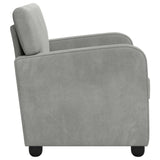 Armchair Light Grey Velvet 42043412