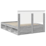 Bed Frame Grey Sonoma 160 x 200 cm Solid Pine Wood 3409332