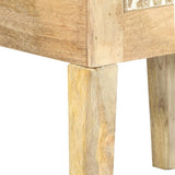 Hand Painted bedside Cabinet 40x30x60 cm Solid Mango Wood 286161