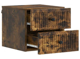 Wall-Mounted Bedside Cabinet Smoked Oak 33 x 34.5 x 40 cm 897965