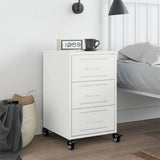 Bedside Cabinet White 36x39x59 cm Steel 846733