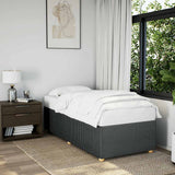 Bed Frame without Mattress Dark Grey Single Fabric 3285072