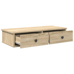 ZNTS Wall Shelf with Drawers Sonoma Oak 80x31x17 cm Engineered Wood 859952