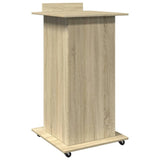 Lectern with Wheels & Drawer Sonoma Oak 55x55x107 cm Engineered Wood 848026