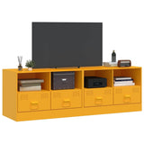 TV Cabinets 2 pcs Mustard Yellow 67x39x44 cm Steel 841746